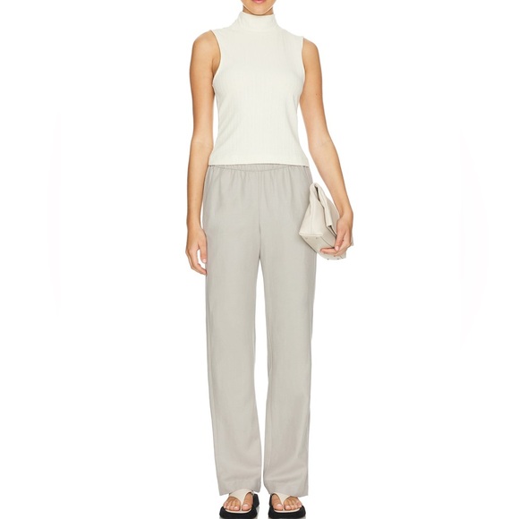 Varley Cream Fitted Ribbed Tank Top - Picture 4 of 10